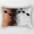 Rectangular Cushion Cover Geometric Microfiber Concealed Zipper