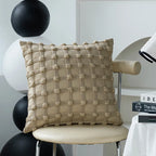 Rectangular Cushion Cover Teddy Fleece & Striped Sherpa