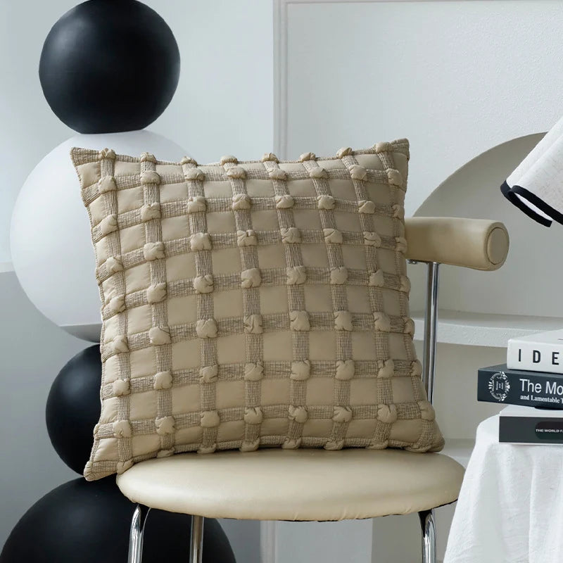 Rectangular Cushion Cover Teddy Fleece & Striped Sherpa