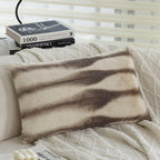 Rectangular Cushion Cover Teddy Fleece & Striped Sherpa