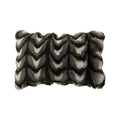 Rectangular Decorative Pillow Faux Fur Chevron Polyester Filled