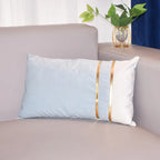 Rectangular Lumbar Cushion Cover Velvet Blend Double Gold Bands