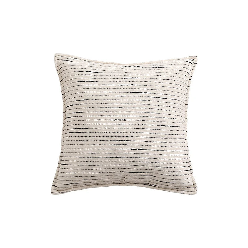 Rectangular Lumbar Pillow Linen Texture Removable Cover