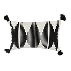 Rectangular Pillow Cover Ethnic Jacquard Tassels Concealed Zipper