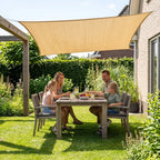 Rectangular Sun Sail Water-Repellent Polyester UV Protection