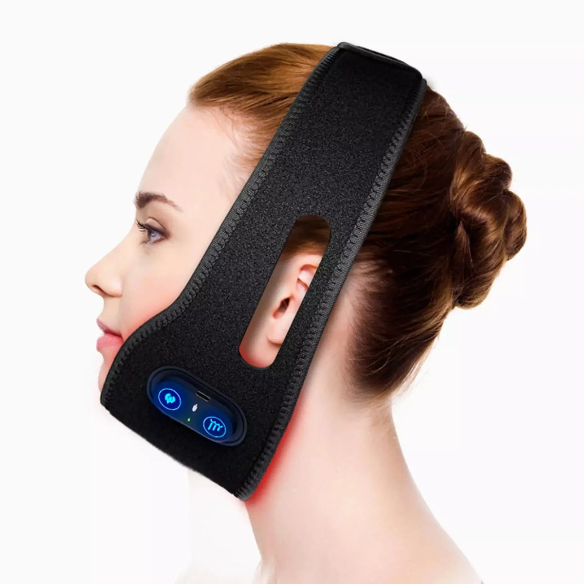 Red Light Therapy Belt Jawline Contouring Cordless Dual Wavelength