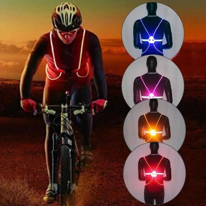 Reflective Running Vest 360° LED Waterproof Adjustable
