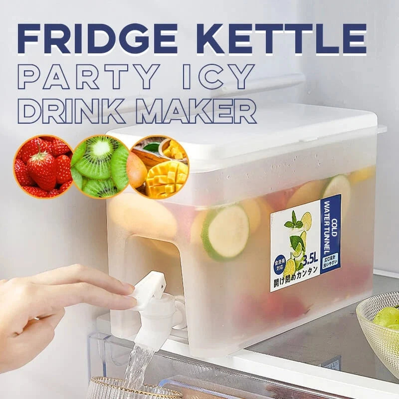 Refrigerator Beverage Dispenser Built-In Faucet Space-Saving 3.5L Capacity