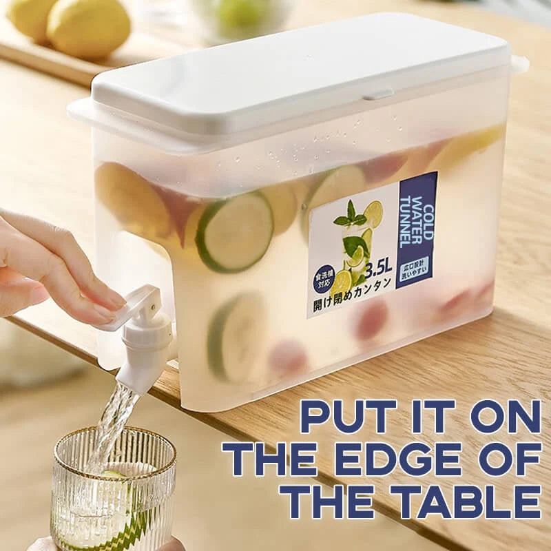 Refrigerator Beverage Dispenser Built-In Faucet Space-Saving 3.5L Capacity