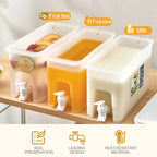 Refrigerator Beverage Dispenser Built-In Faucet Space-Saving 3.5L Capacity