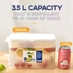 Refrigerator Beverage Dispenser Built-In Faucet Space-Saving 3.5L Capacity