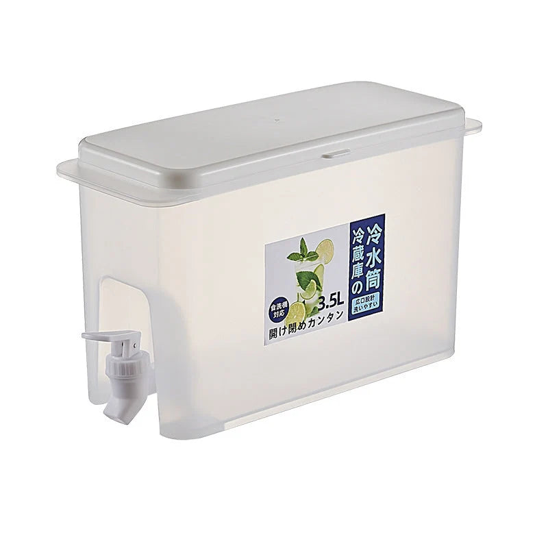 Refrigerator Beverage Dispenser Built-In Faucet Space-Saving 3.5L Capacity
