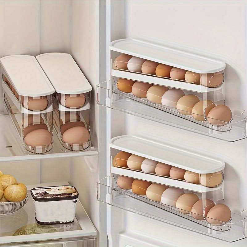 Refrigerator Egg Holder Automatic Sliding 12-16 Eggs