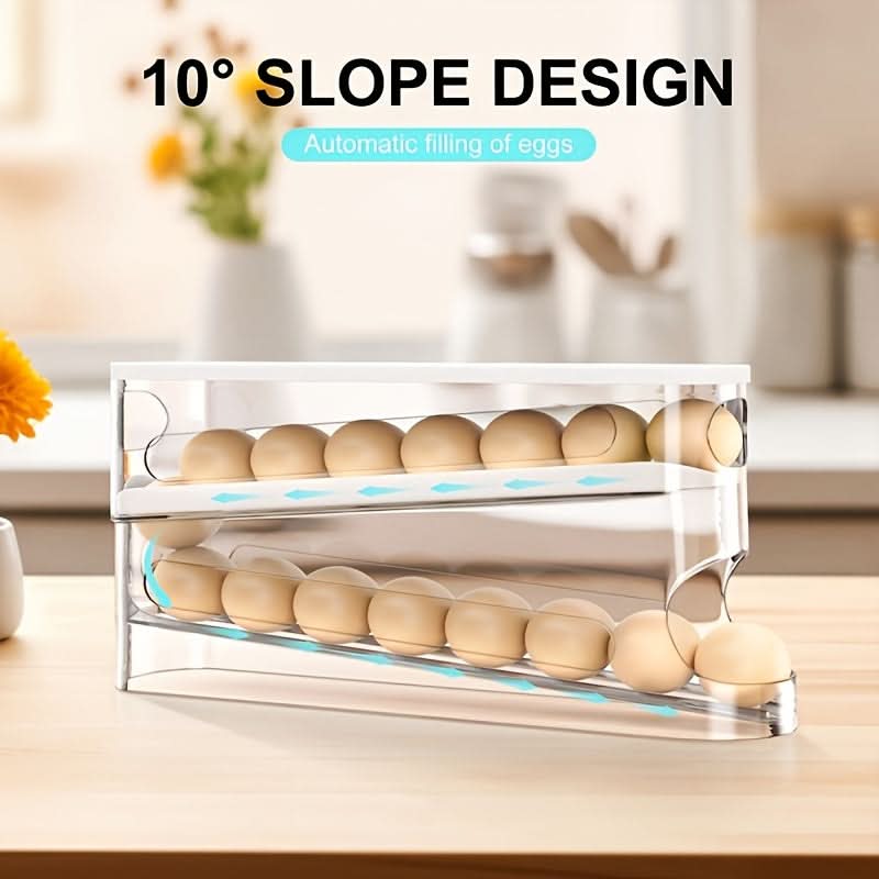 Refrigerator Egg Holder Automatic Sliding 12-16 Eggs