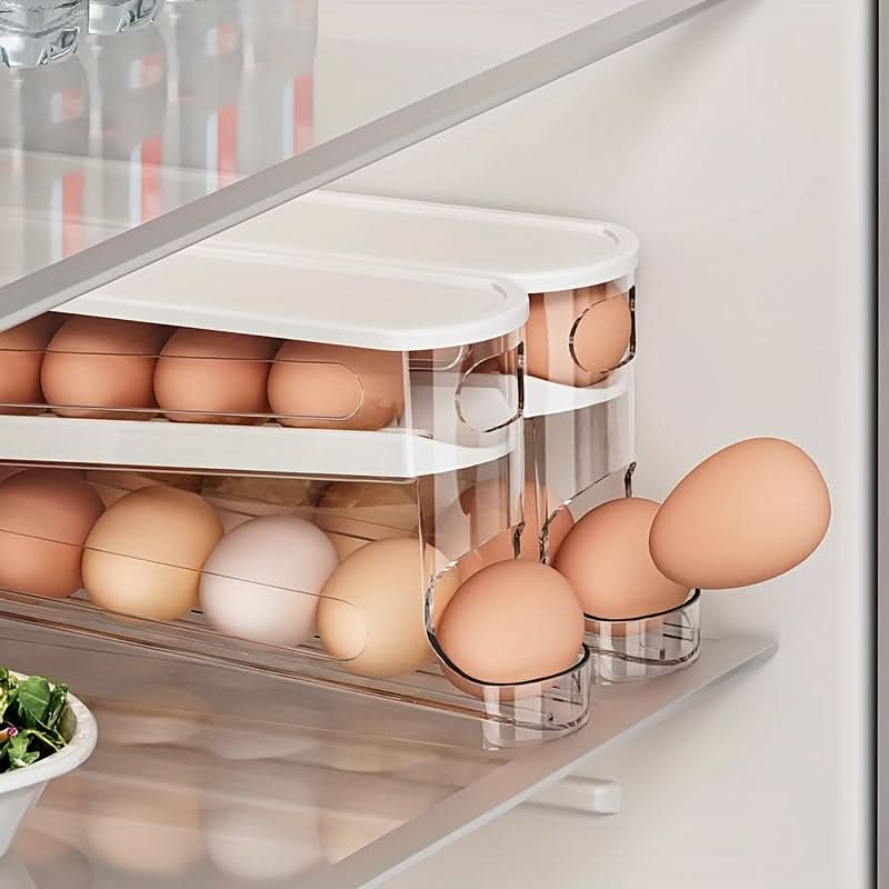 Refrigerator Egg Holder Automatic Sliding 12-16 Eggs