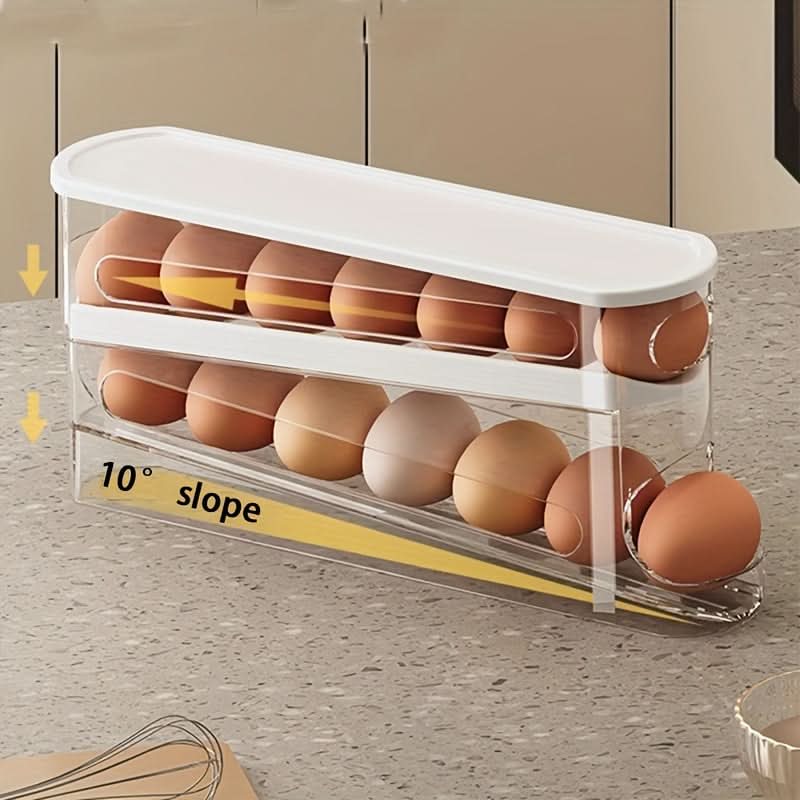 Refrigerator Egg Holder Automatic Sliding 12-16 Eggs