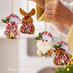 Reindeer Hanging Ornament Felt Red Nose & Festive Scarf