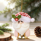 Reindeer Hanging Ornament Felt Red Nose & Festive Scarf
