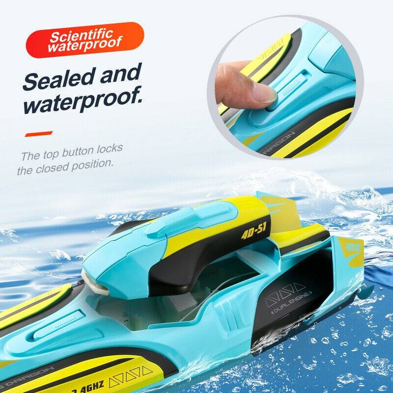 Remote Control Boat Dual Motor Waterproof 30 Minute Runtime