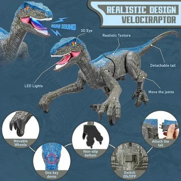 Remote Control Dinosaur 2.4G USB Rechargeable Sound & Lights