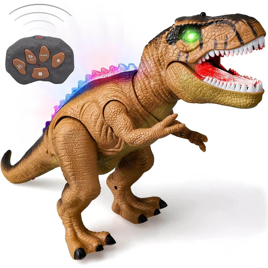 Remote Control Dinosaur Walking & Roaring LED Lights