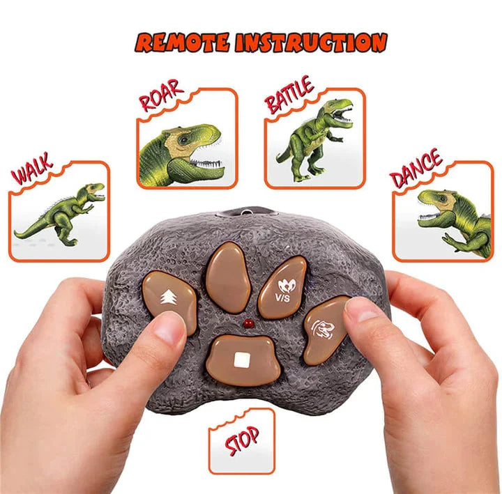 Remote Control Dinosaur Walking & Roaring LED Lights