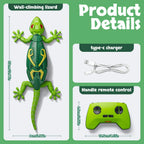 Remote Control Lizard Toy Wall-Climbing Rechargeable 33 Ft Range
