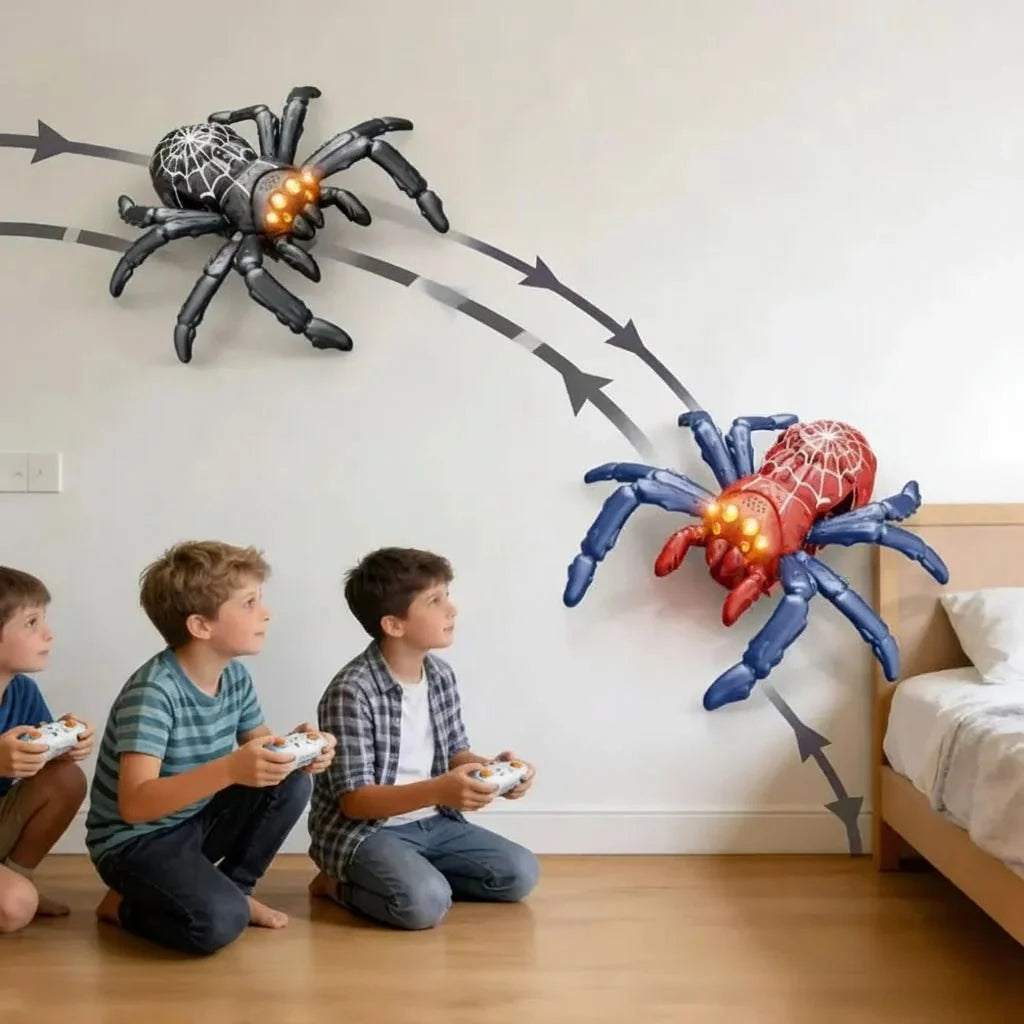 Remote Control Spider Wall-Climbing Vacuum Suction & LED Eyes