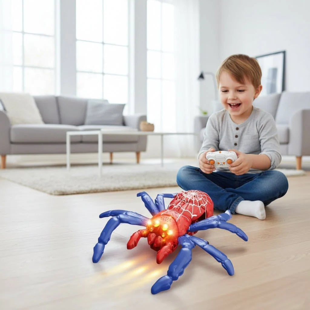 Remote Control Spider Wall-Climbing Vacuum Suction & LED Eyes