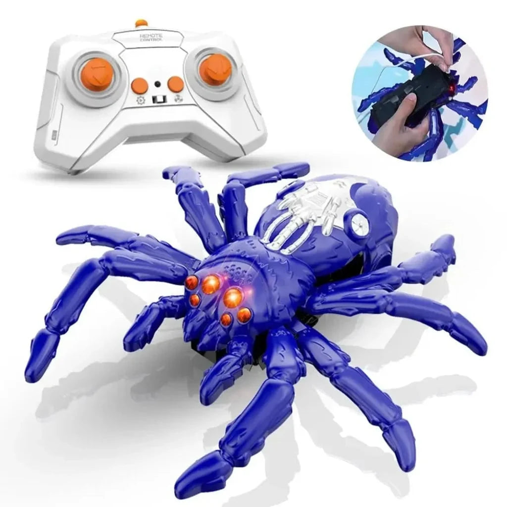 Remote Control Spider Wall-Climbing Vacuum Suction & LED Eyes