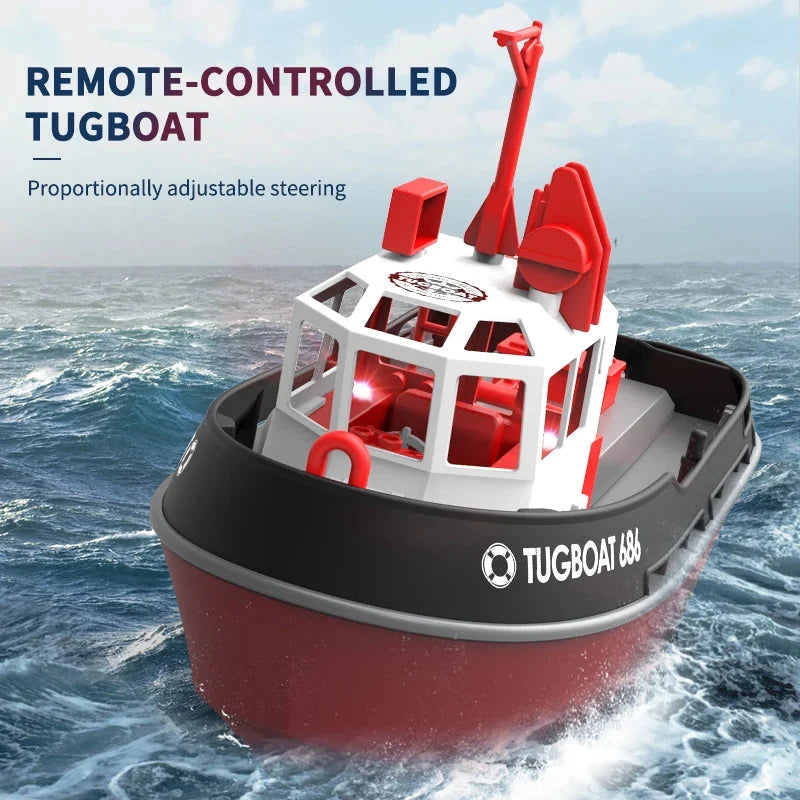 Remote Control Tugboat Dual Motors USB Rechargeable