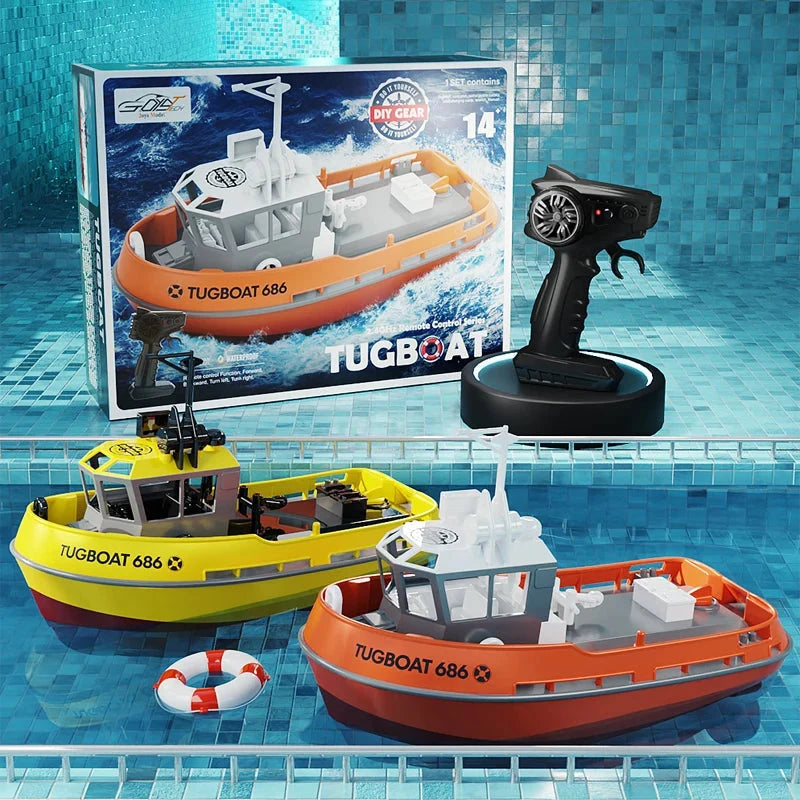 Remote Control Tugboat Dual Motors USB Rechargeable