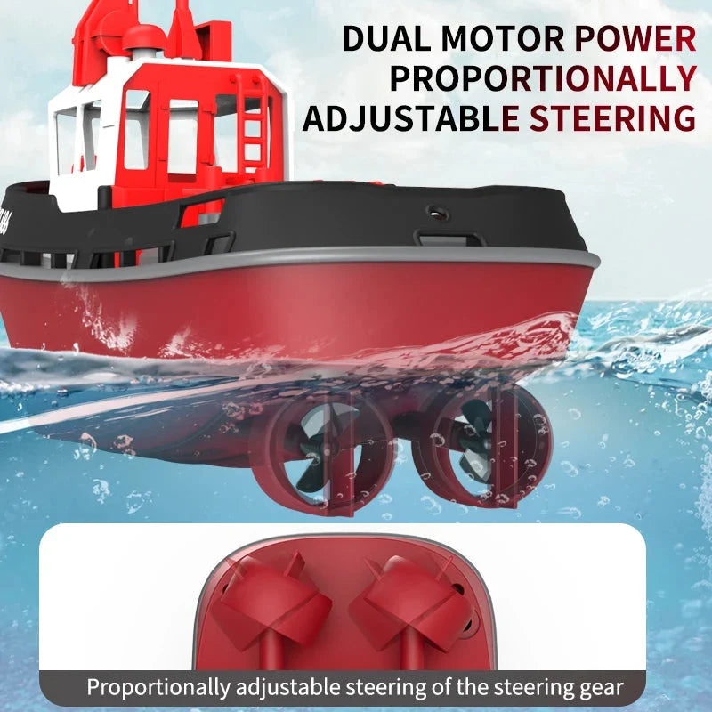 Remote Control Tugboat Dual Motors USB Rechargeable