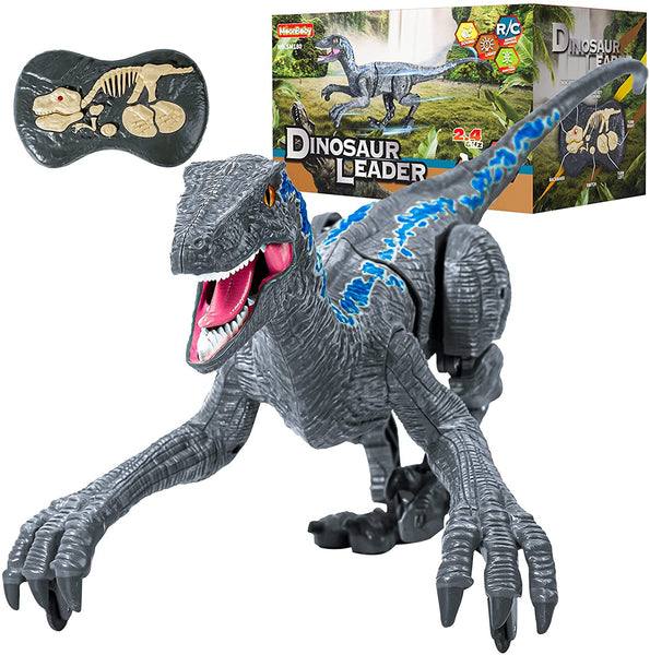 Remote Control Velociraptor Walking & Growling Glowing 3D Eyes
