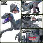 Remote Control Velociraptor Walking & Growling Glowing 3D Eyes