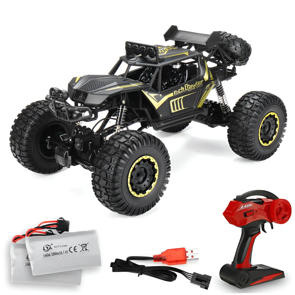 Remote-Controlled Monster Truck 4WD Metal Chassis High Speed