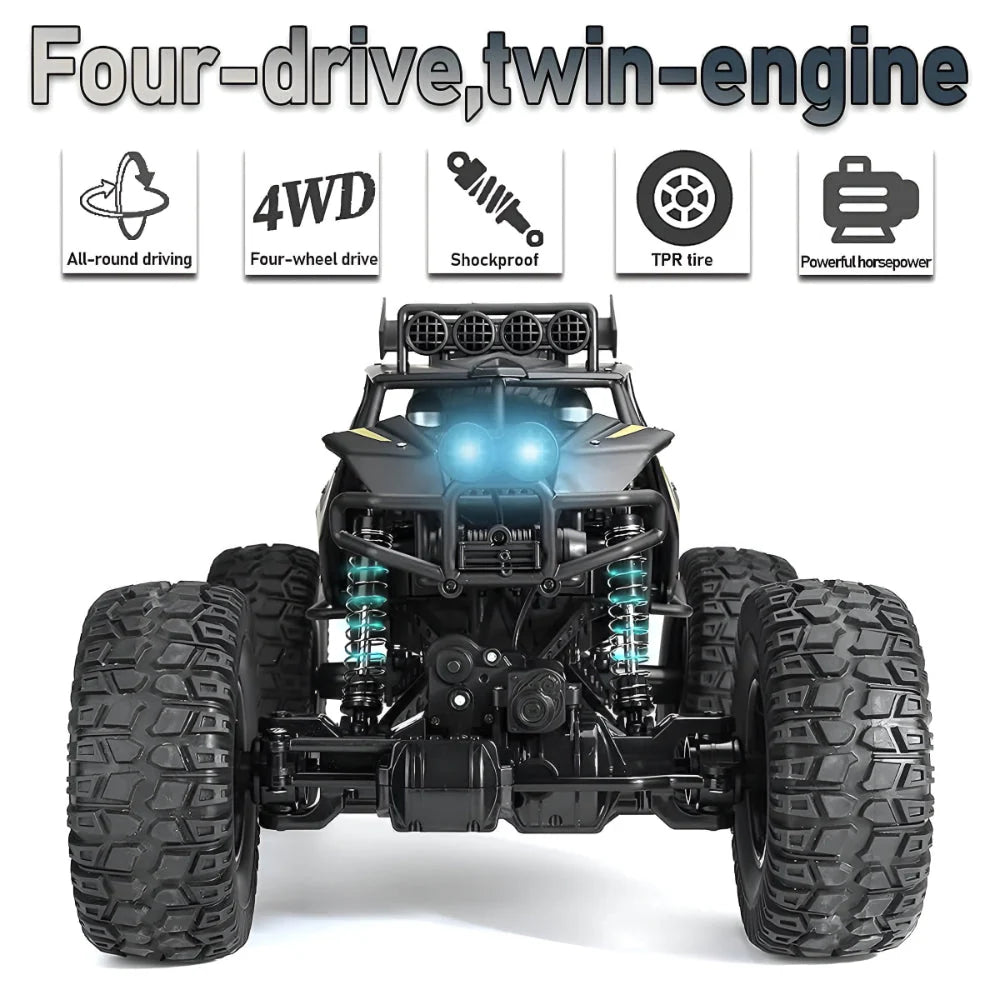 Remote-Controlled Monster Truck 4WD Metal Chassis High Speed