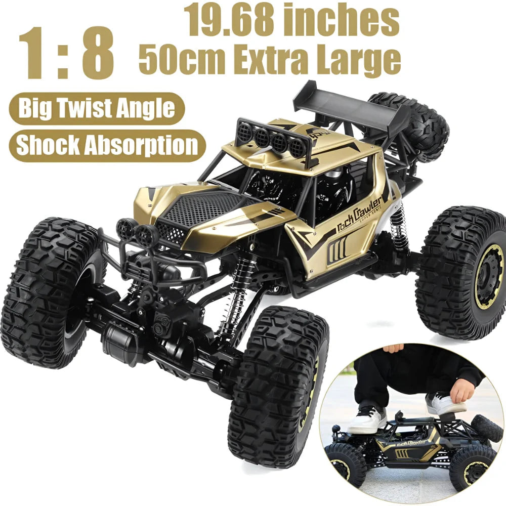 Remote-Controlled Monster Truck 4WD Metal Chassis High Speed