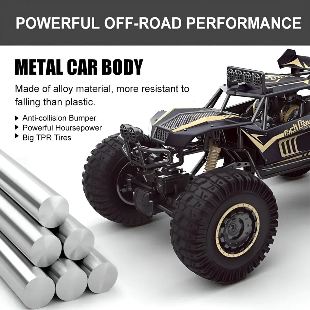 Remote-Controlled Monster Truck 4WD Metal Chassis High Speed
