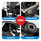 Remote-Controlled Monster Truck 4WD Metal Chassis High Speed