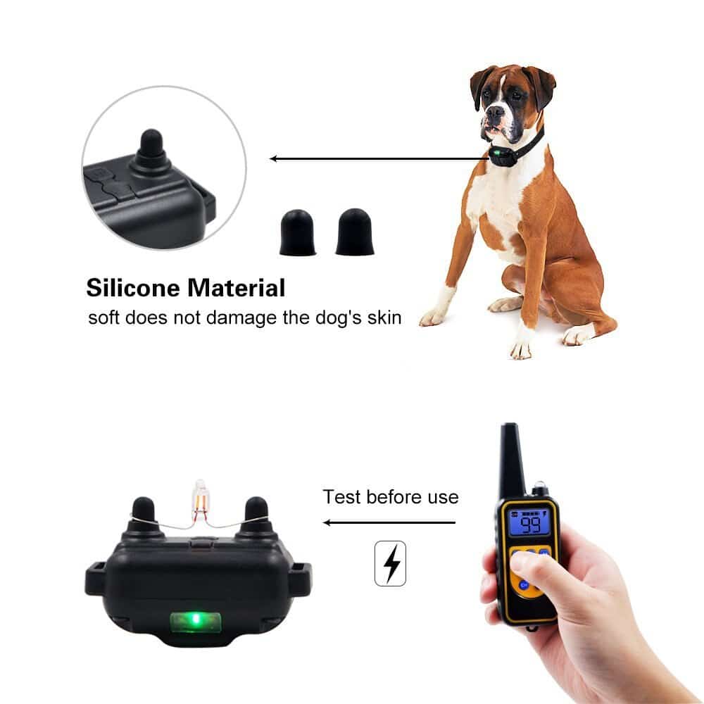 Remote Dog Training Collar 0.5 Mile Range Waterproof Receiver