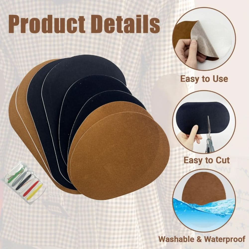 Repair Patches Oval Self-Adhesive Faux Suede