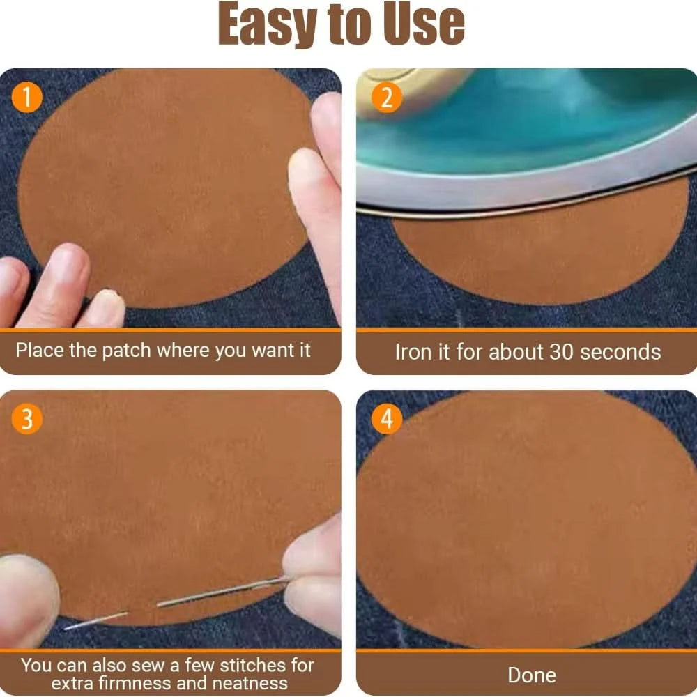 Repair Patches Oval Self-Adhesive Faux Suede