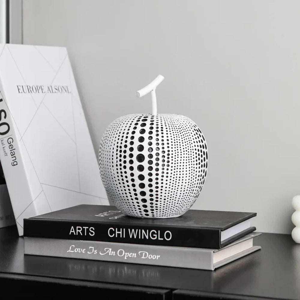 Resin Polka Dot Apple Sculpture (Compact)