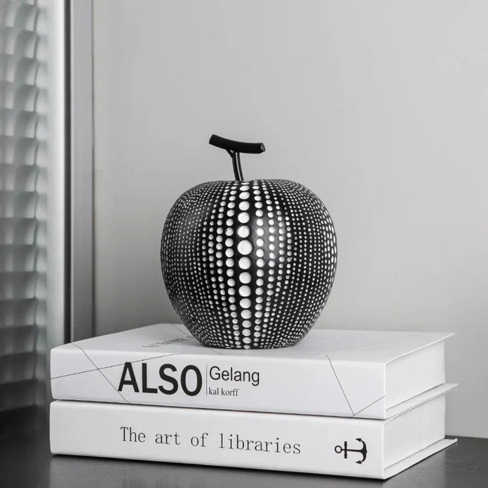 Resin Polka Dot Apple Sculpture (Compact)