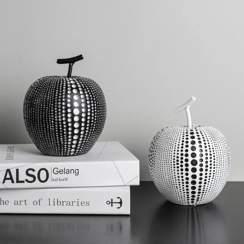 Resin Polka Dot Apple Sculpture (Compact)