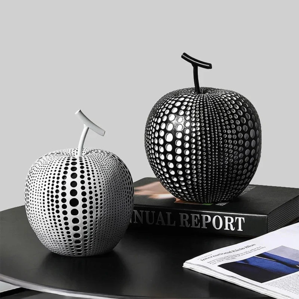 Resin Polka Dot Apple Sculpture (Compact)