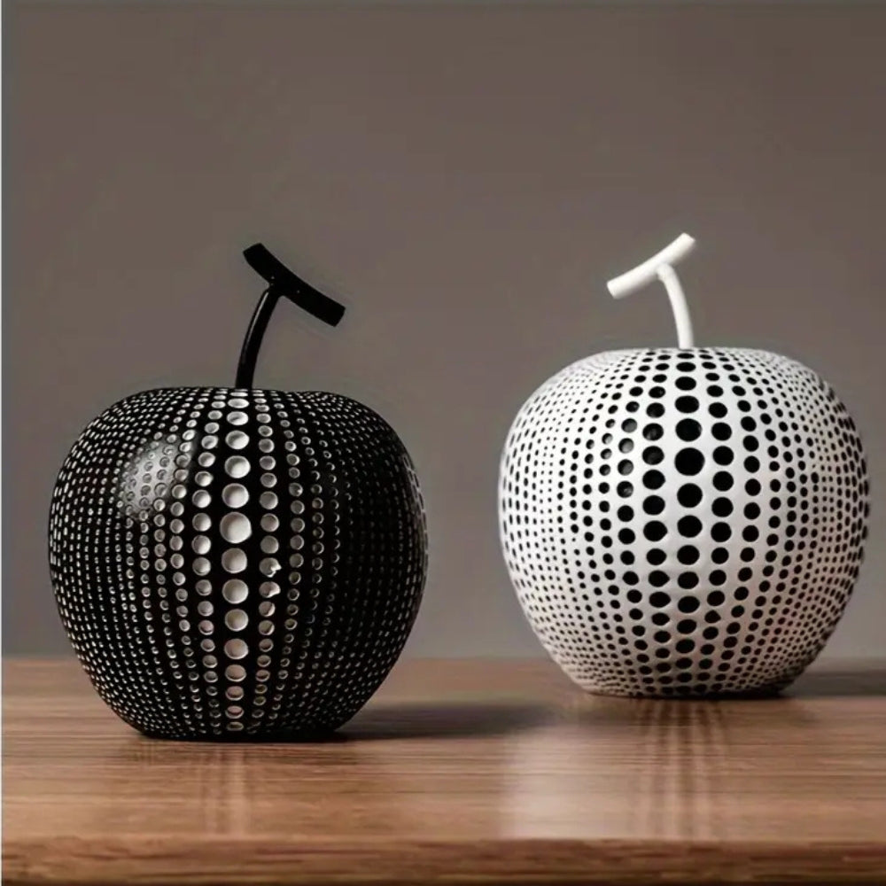 Resin Polka Dot Apple Sculpture (Compact)