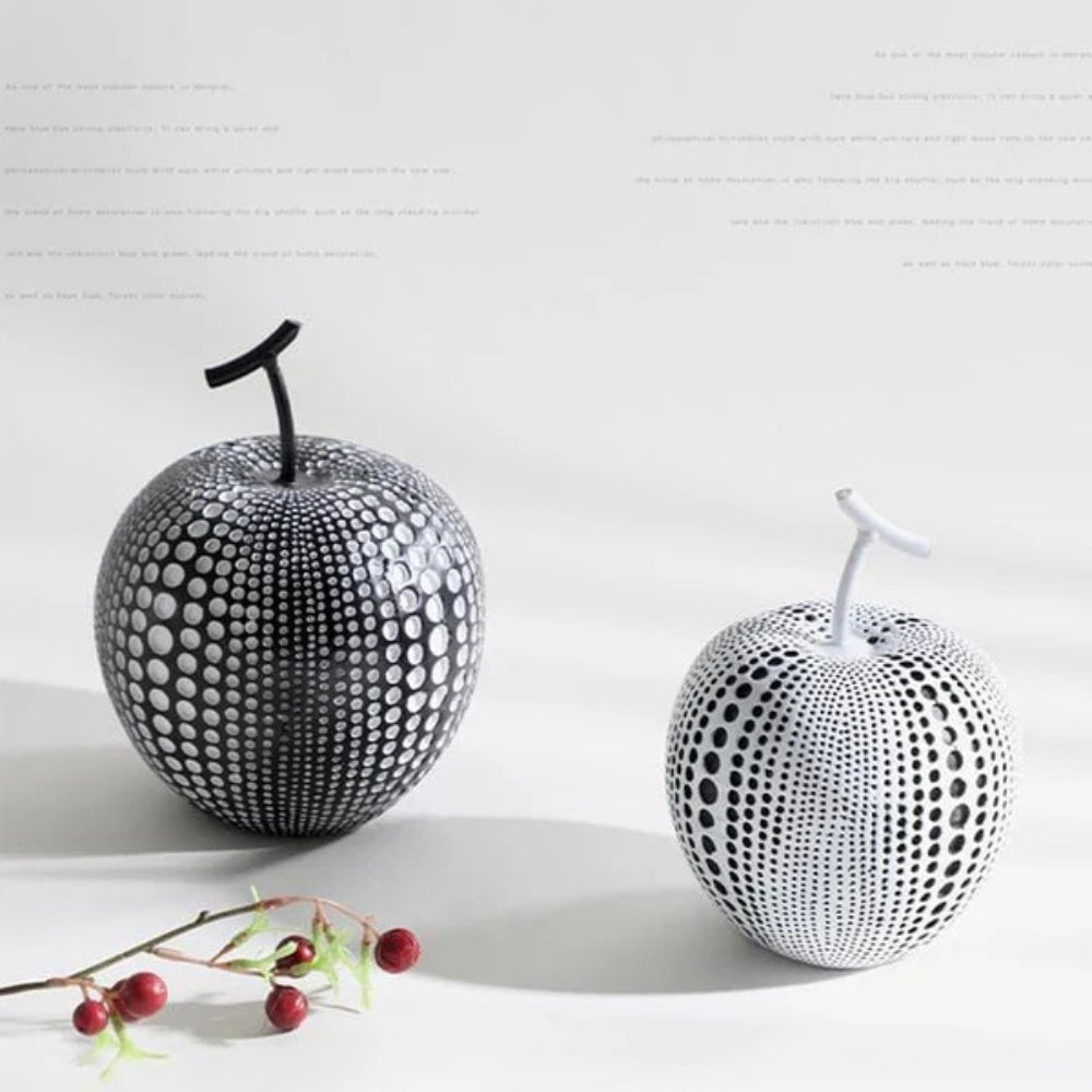 Resin Polka Dot Apple Sculpture (Compact)