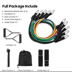 Resistance Band Set 11-Piece Multi-Level Handles & Ankle Straps